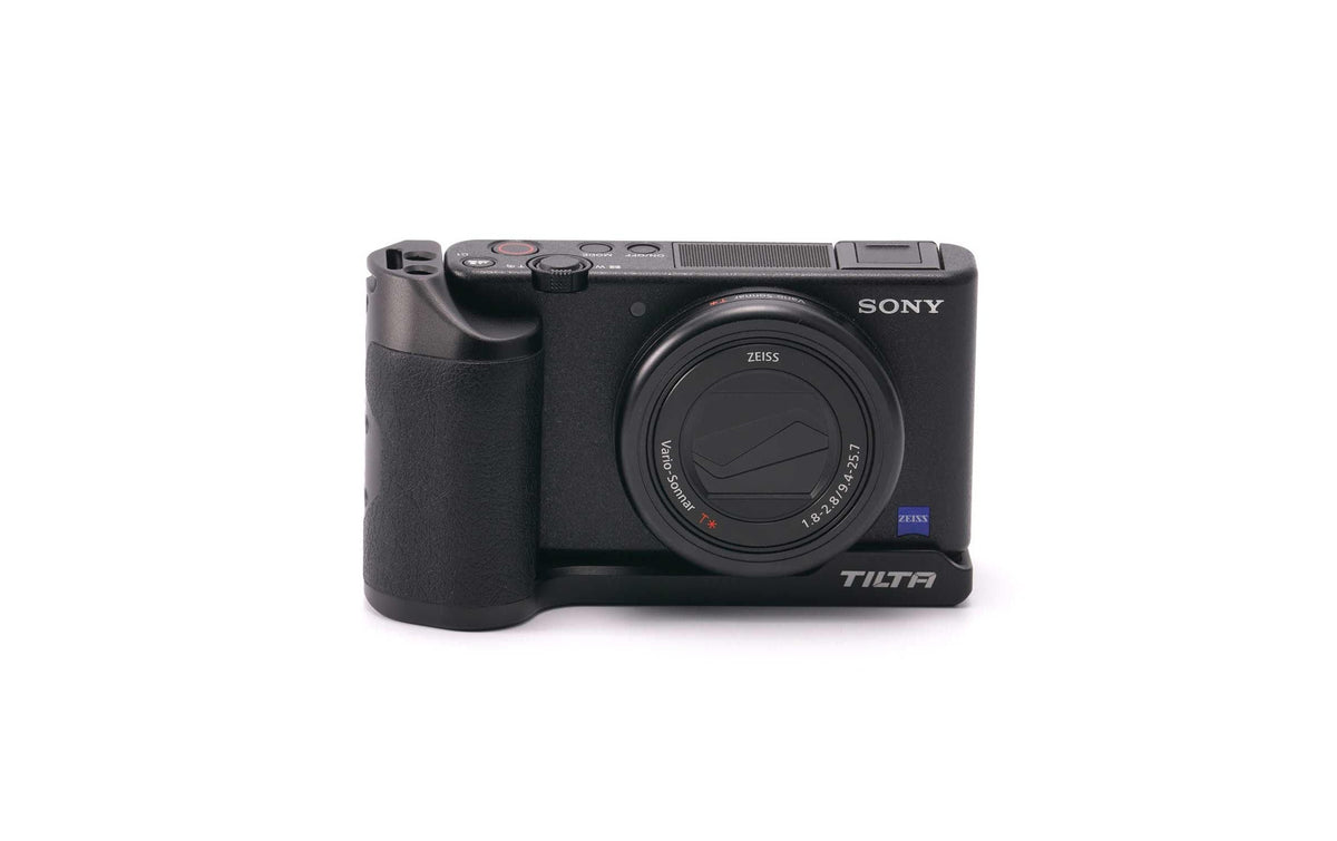 Tilta Montage-Grundplatte Griff – für Sony ZV-1, ZV-1F, ZV-1M2 – Schwarz, Aluminium/Edelstahl – 260 g