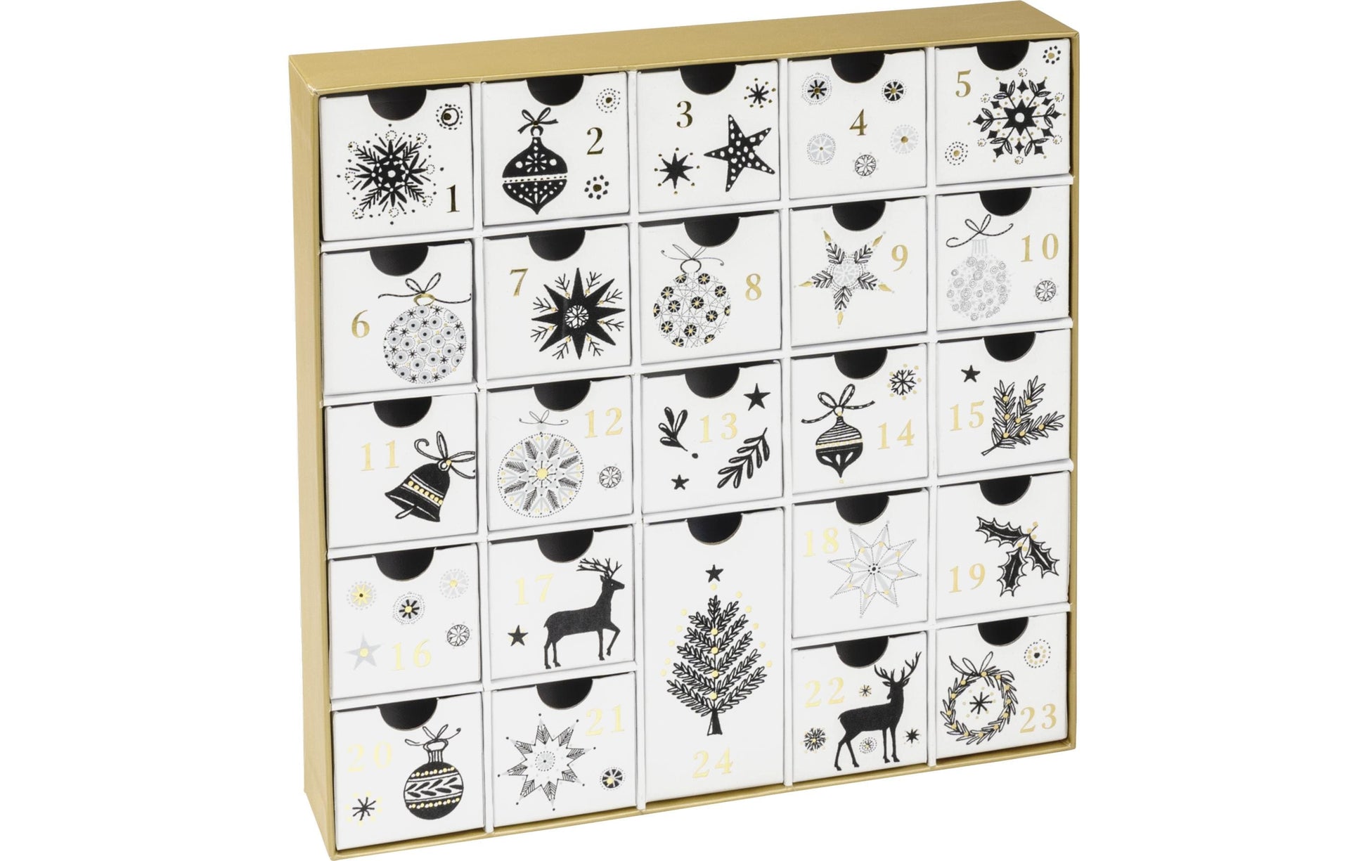 Stewo Adventskalender – Weihnachten – zum Befüllen – 28 × 28 × 3,5 cm