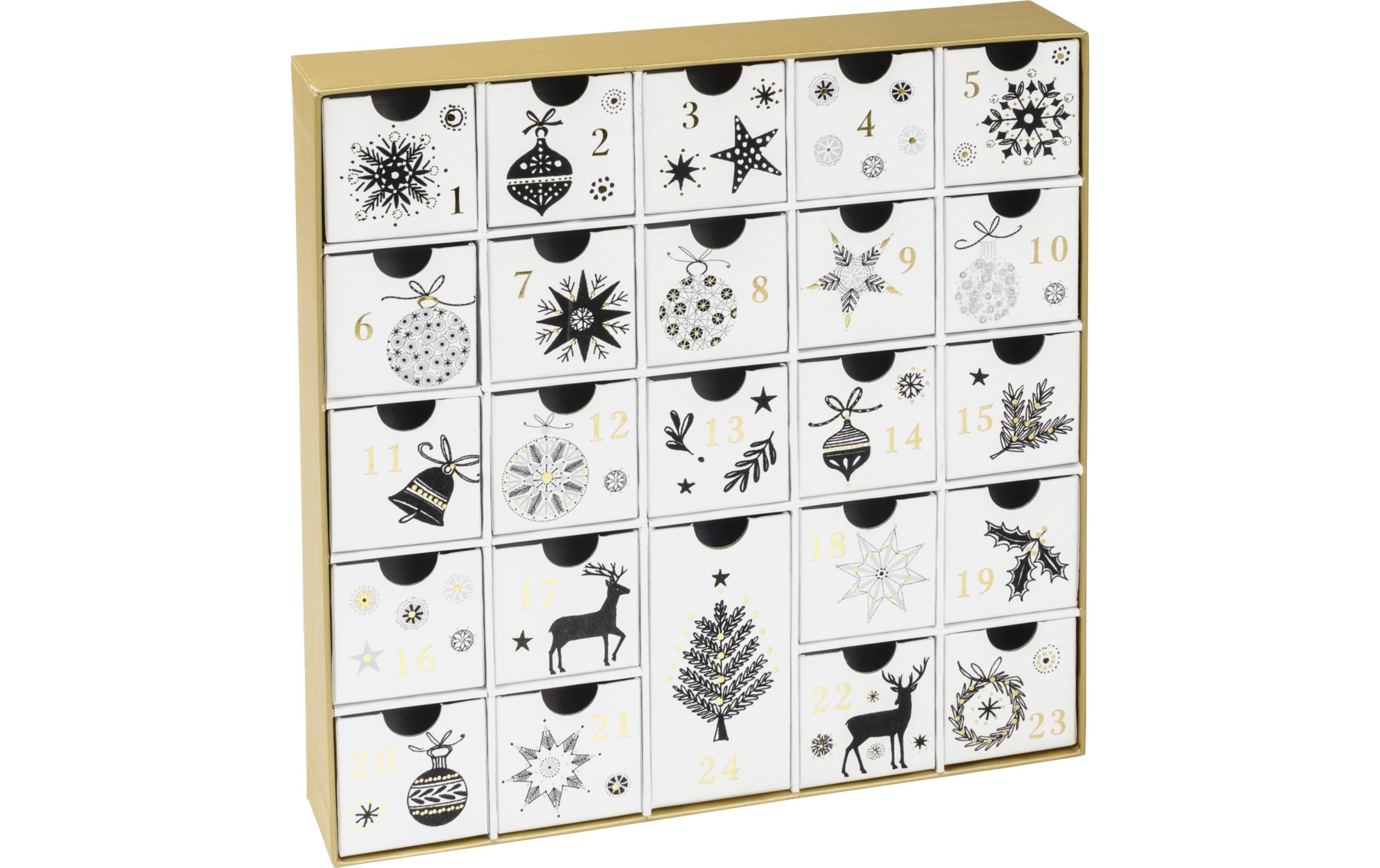 Stewo Adventskalender – Weihnachten – zum Befüllen – 28 × 28 × 3,5 cm