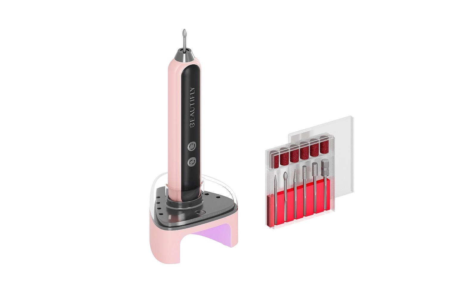 Beautifly Nagelpflege-Set NailFusion – elektrisch, 35'000 U/min – rosa, schwarz