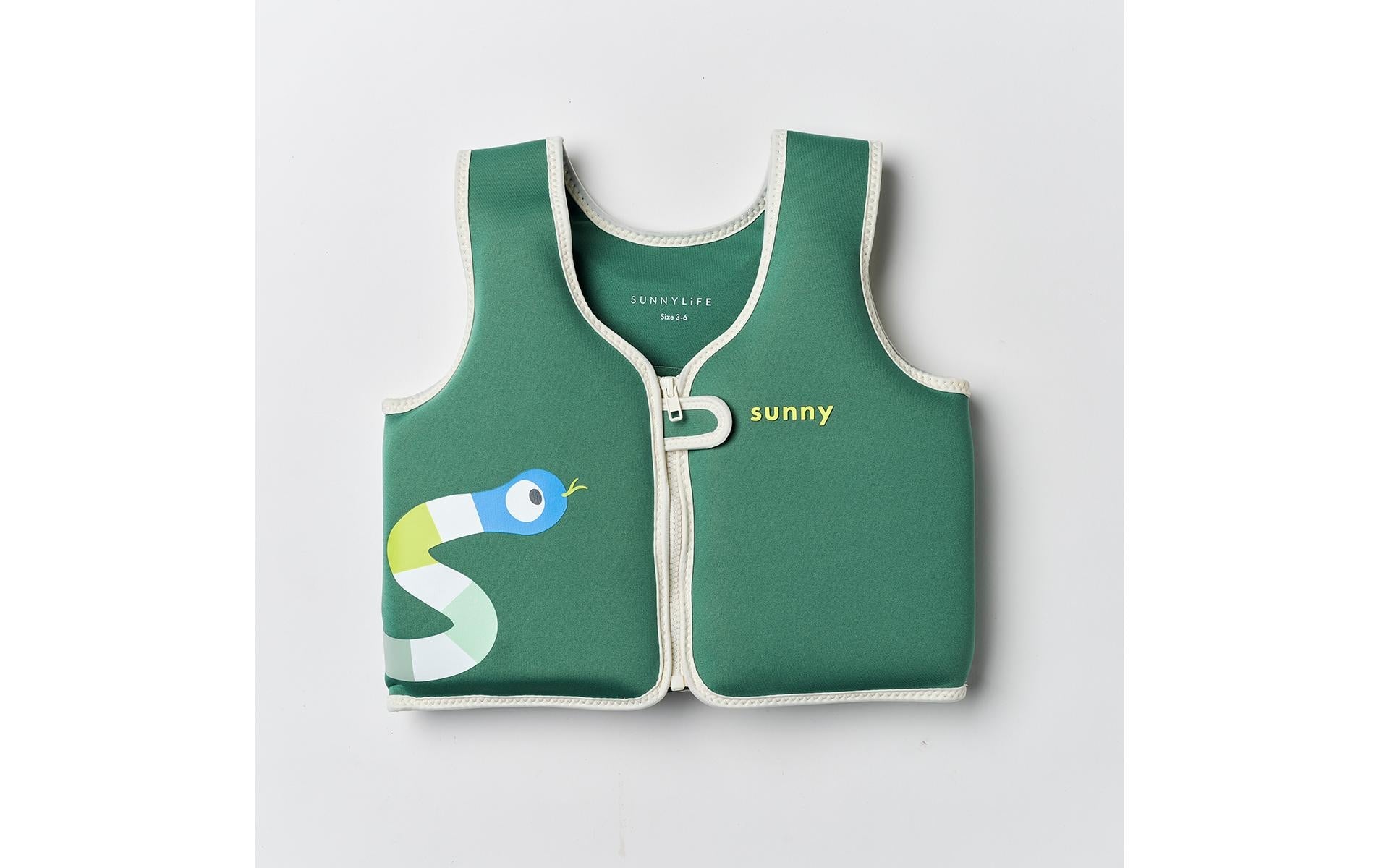 Sunnylife Schwimmweste – 30 N Auftrieb – Grösse 3–6 Jahre – Grün