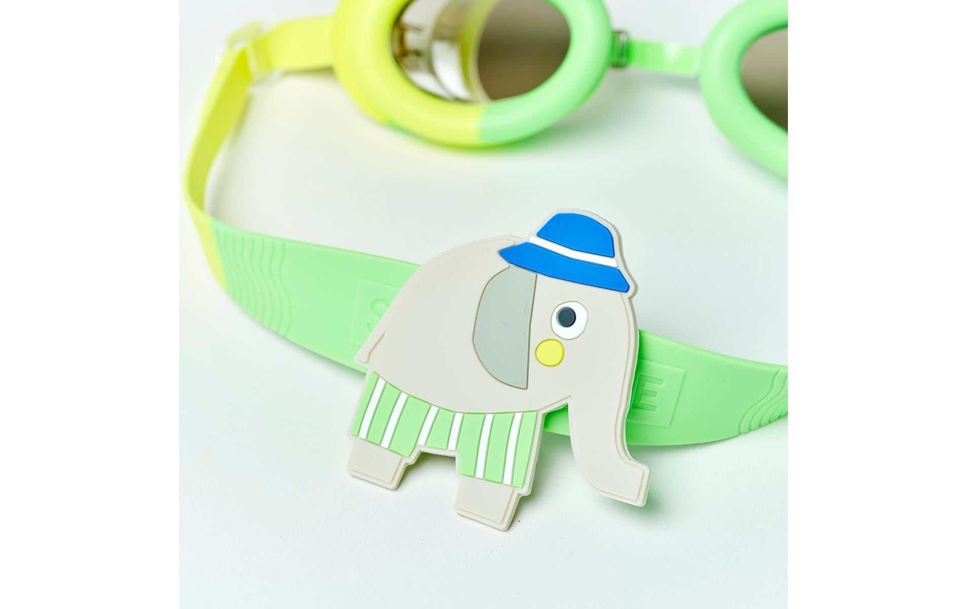 Sunnylife Schwimmbrille Eli the Elephant – verstellbar, UV-Schutz – für Kinder – mehrfarbig – Silikon