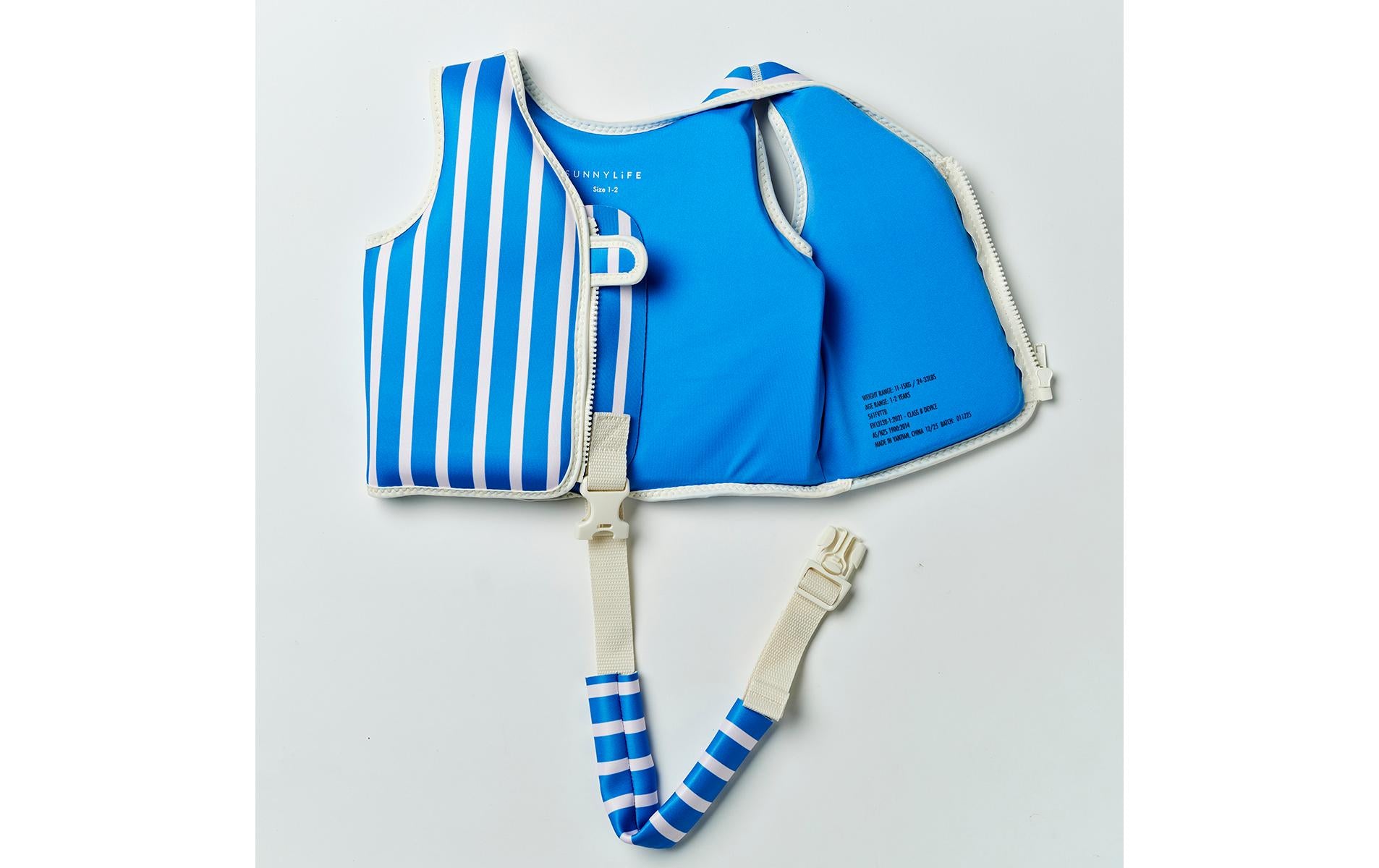 Sunnylife Schwimmweste, 2–3 Jahre – Neopren, Blau, Auftrieb 30 N