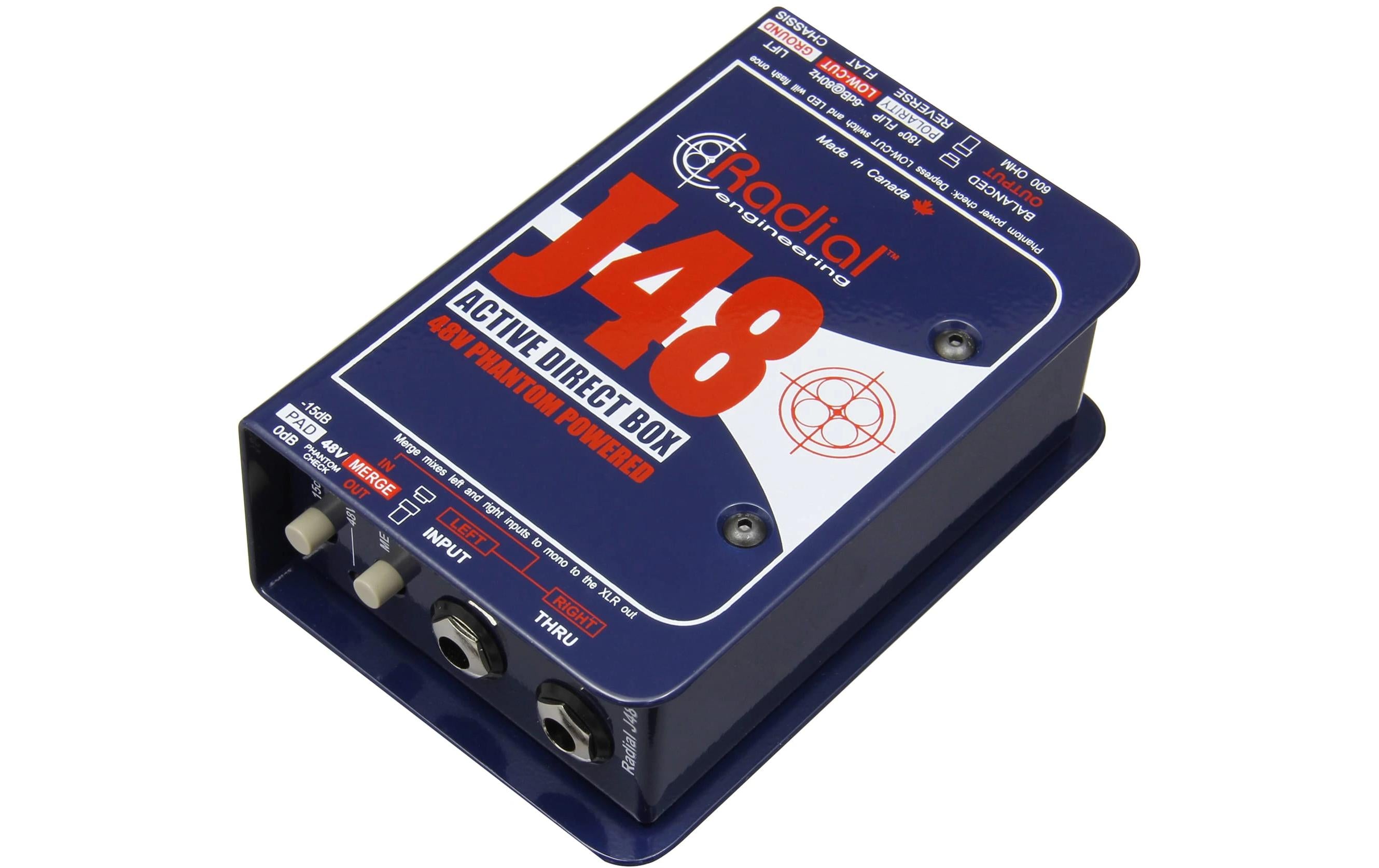 Radial J48 – Aktive Phantomspeisung – Stahl, Schwarz