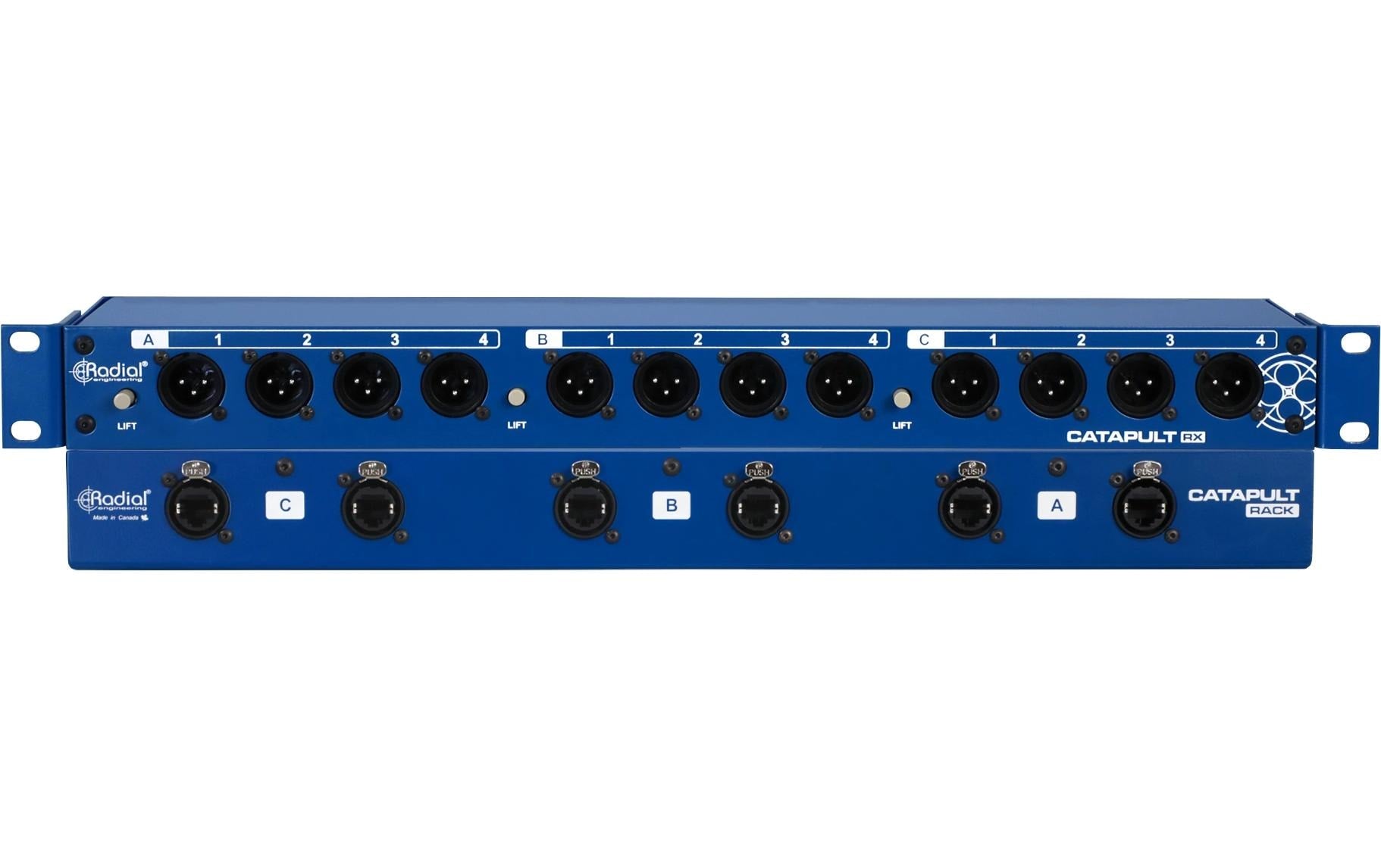 Radial Catapult Rack – Steueradapter – 12 Ein-/12 Ausgänge – 19" fähig – CAT5 – analog
