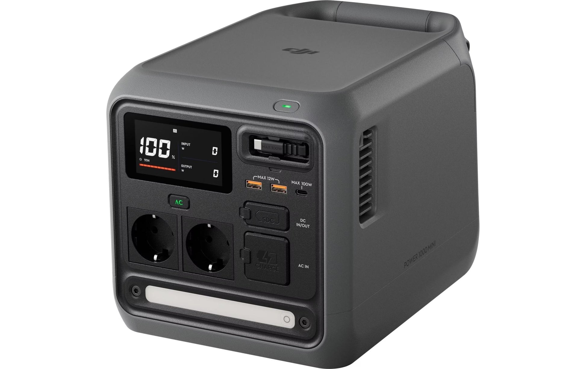 DJI Power 1000 Mini – Powerstation, 1008 Wh, LiFePO4, Solar, Qi-Ladefläche