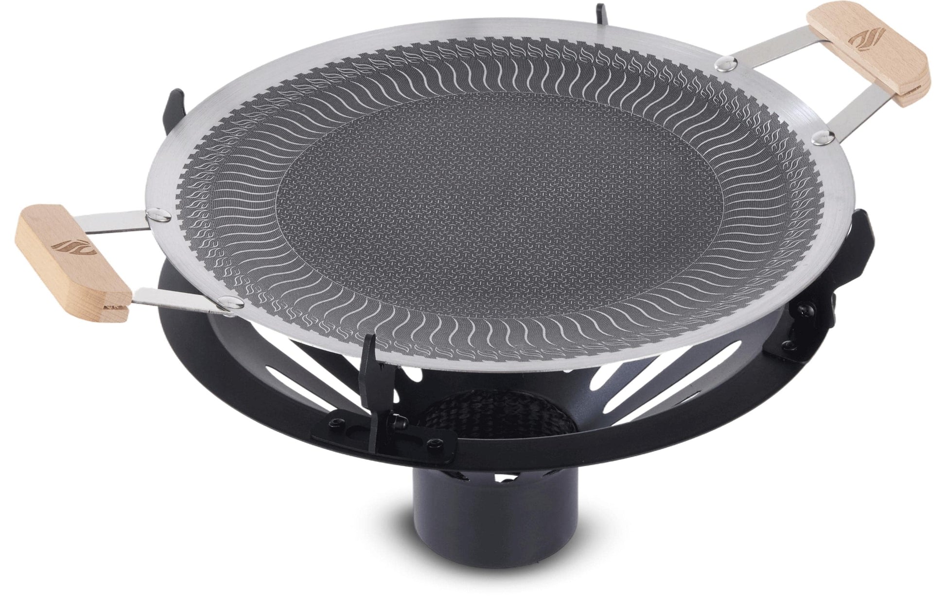 Gardenflare Fonduepfanne – Ø 37 cm, Metall, Schwarz