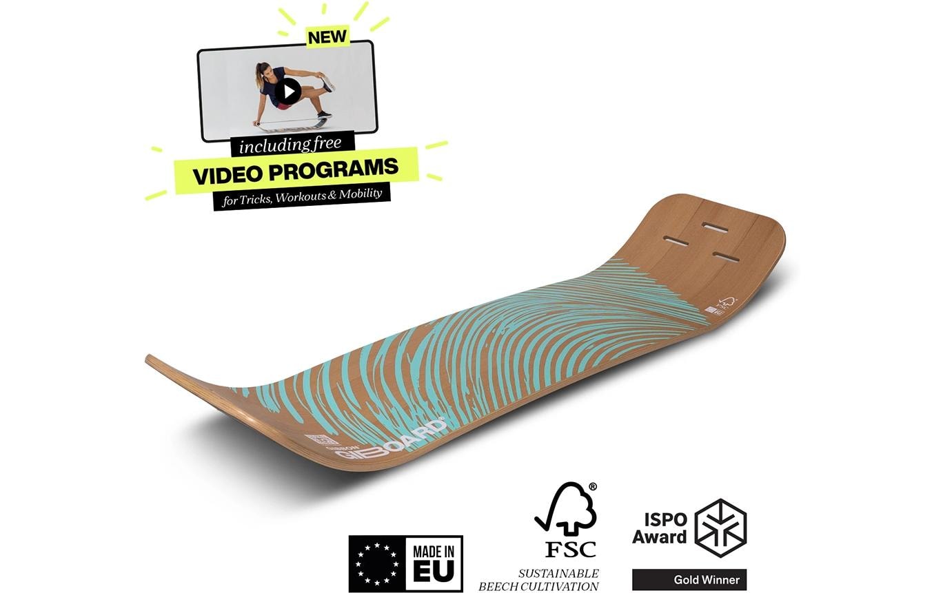 Gibbon Balance Board Slackboard Zen – Buche – Blau – ab 60 kg – FSC