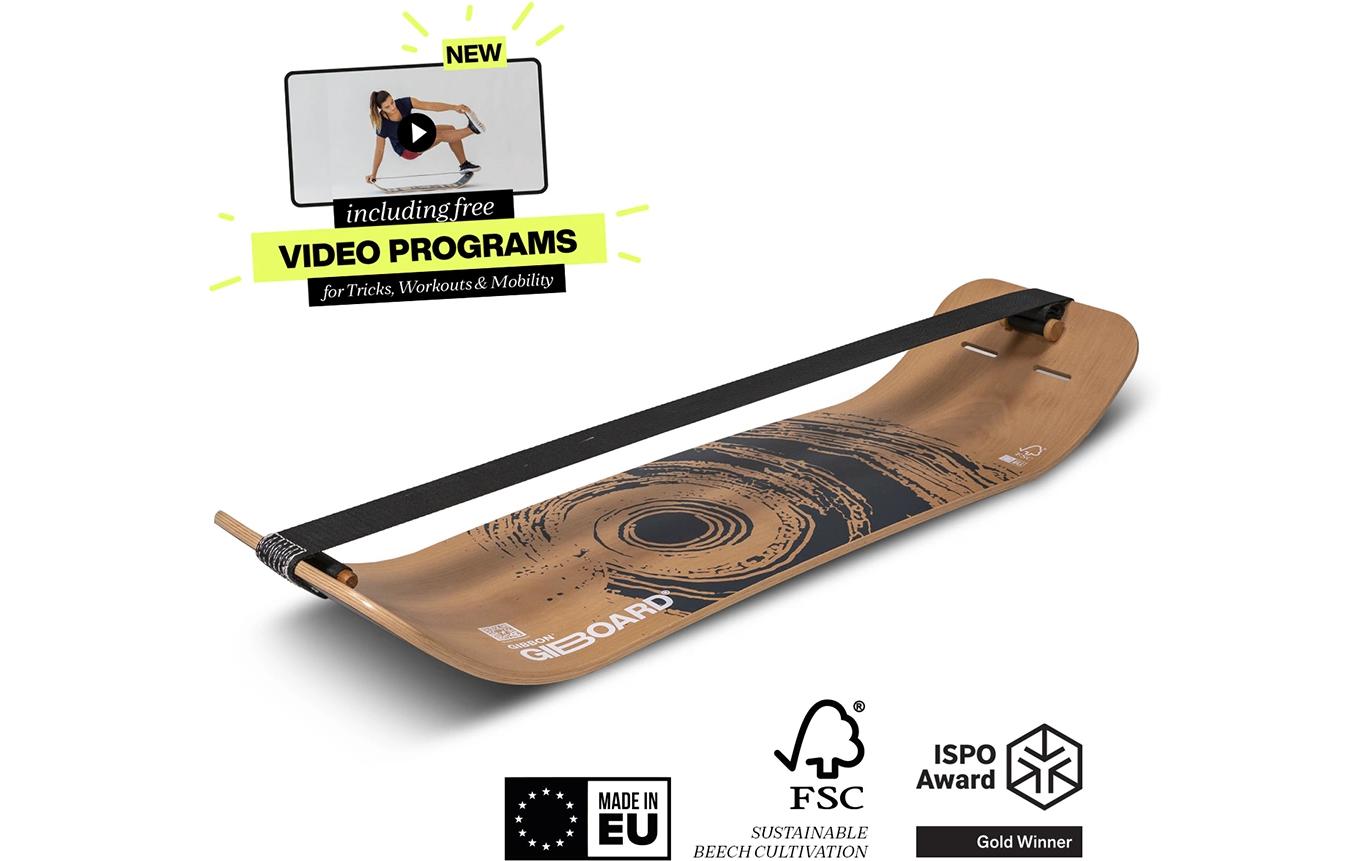 Gibbon Balance Board Active – Buche, Kork, Schwarz, FSC