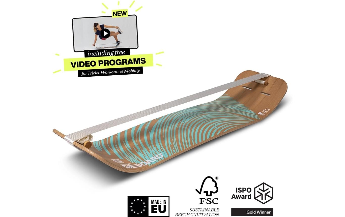 Gibbon Zen Slackboard-Set – Buche, Kork, Textil – Blau – FSC