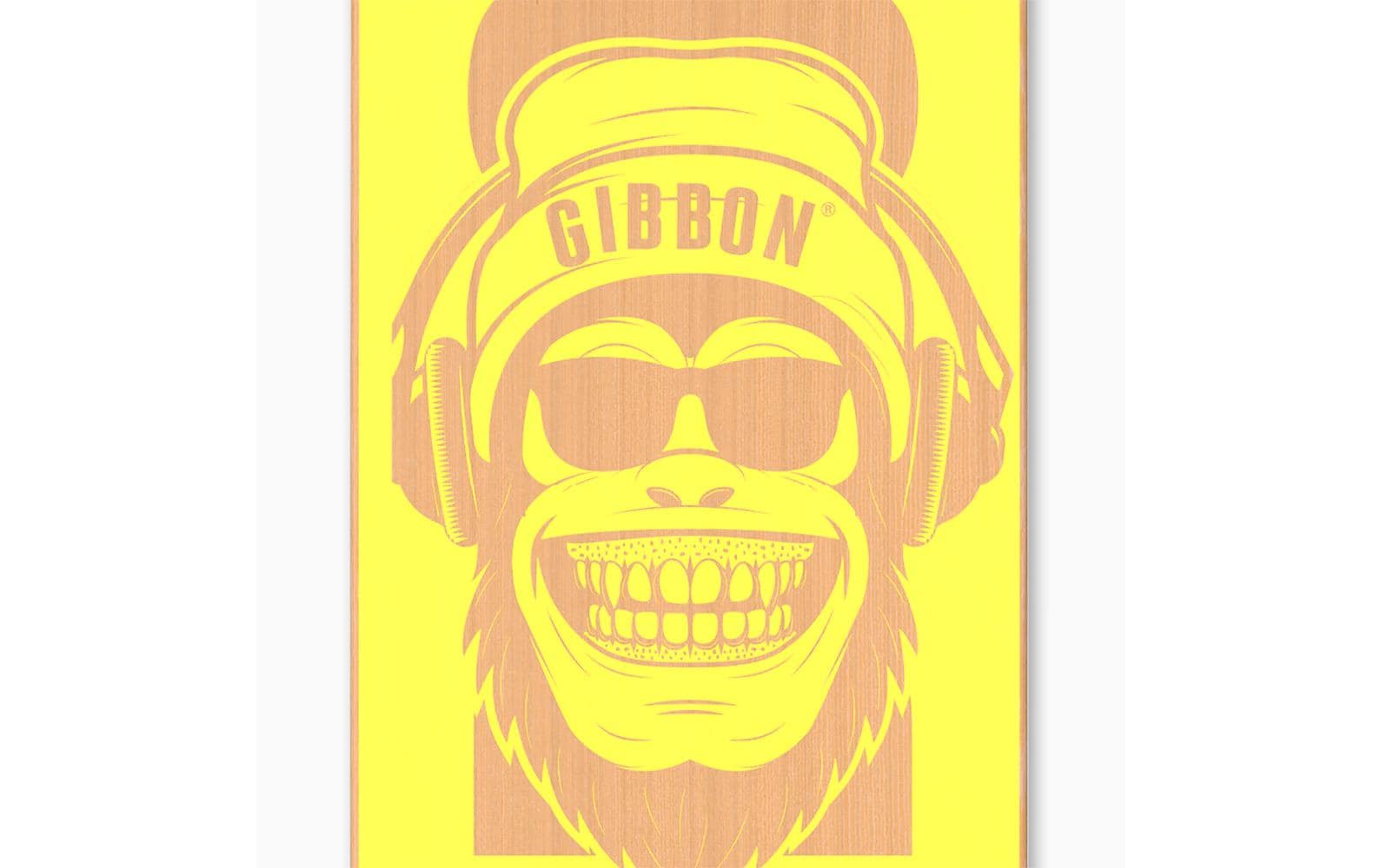 Gibbon Balance Board Bonzo – Buchenfurnier – Gelb/Schwarz
