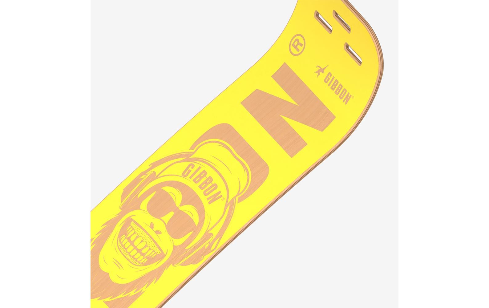 Gibbon Balance Board Bonzo – Buchenfurnier – Gelb/Schwarz