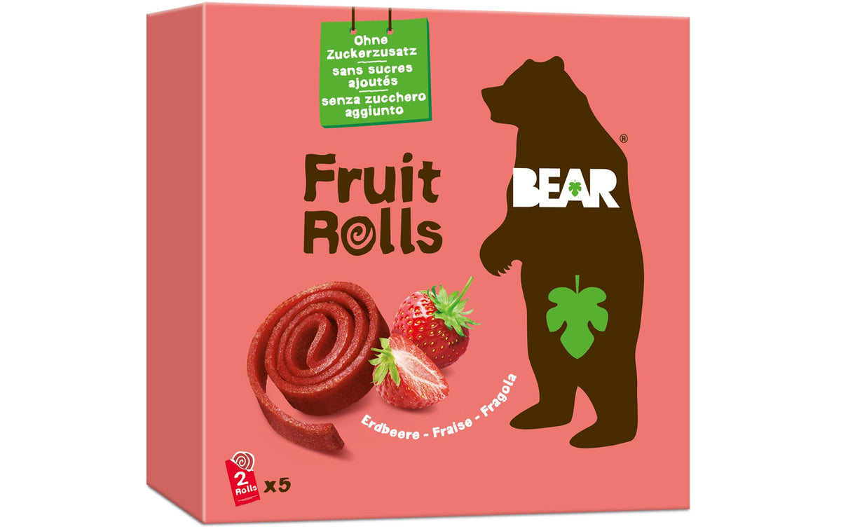 Bear Fruit Rolls – Erdbeere, vegan – 100 g