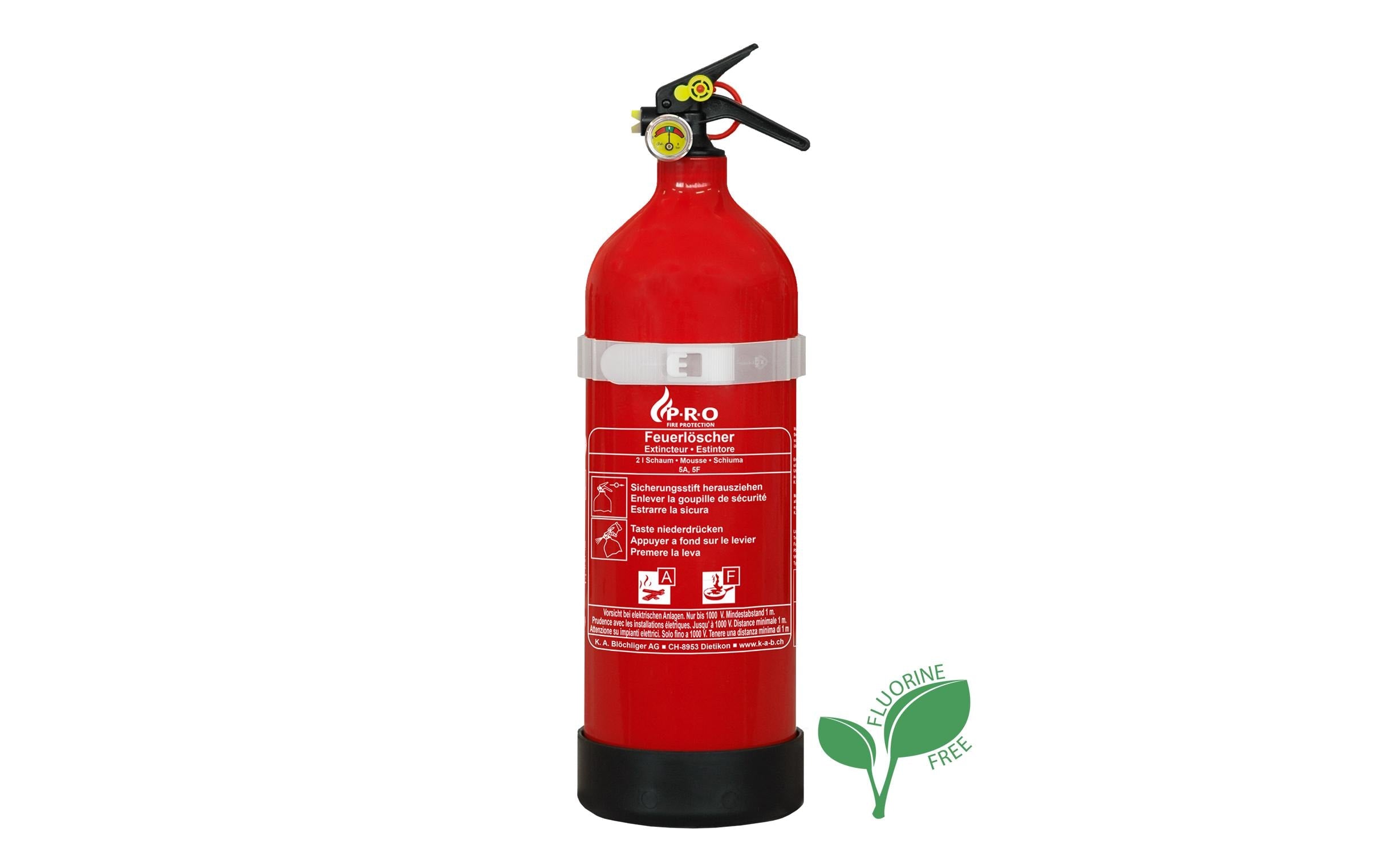 Gloria PRO FA 2 B F – Schaum-Feuerlöscher, 2 l, Brandklasse A/F