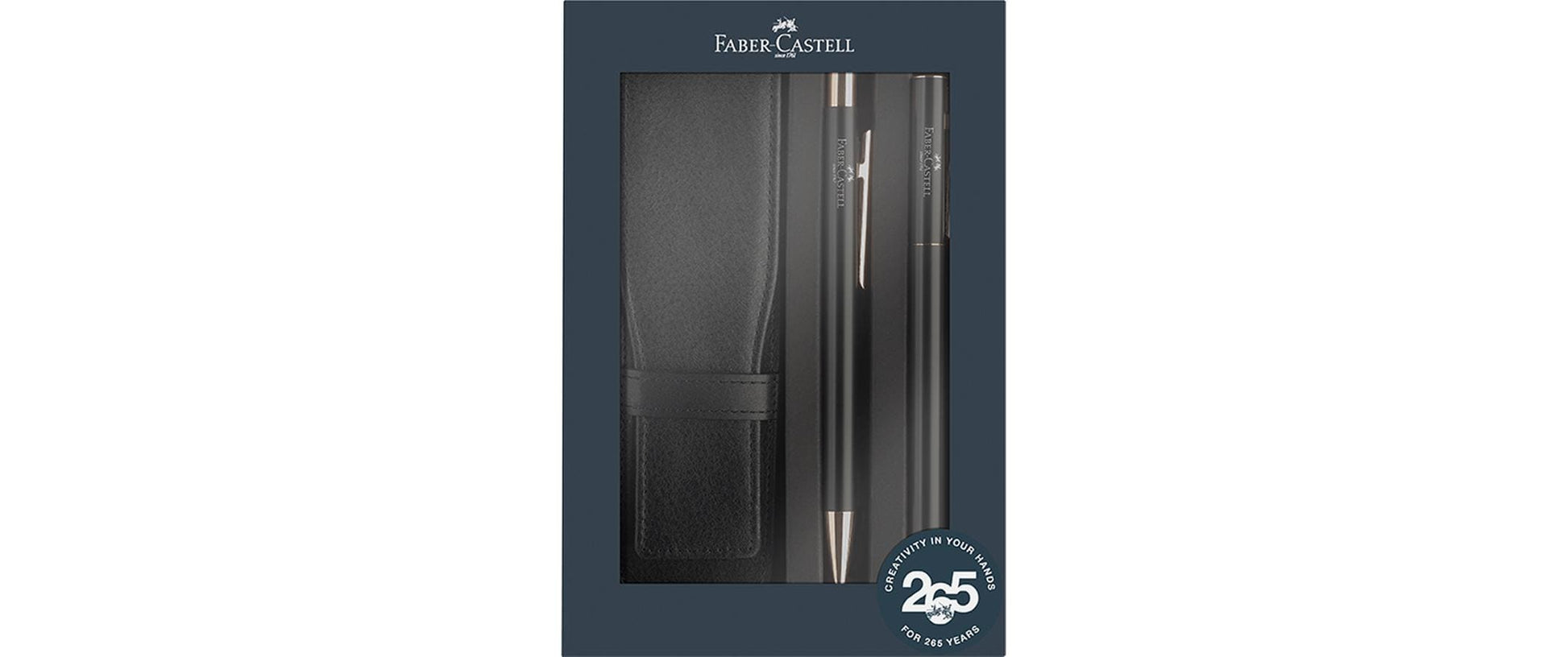 Faber-Castell Neo Slim Schreibset – Kugelschreiber, Schwarz, Mittel