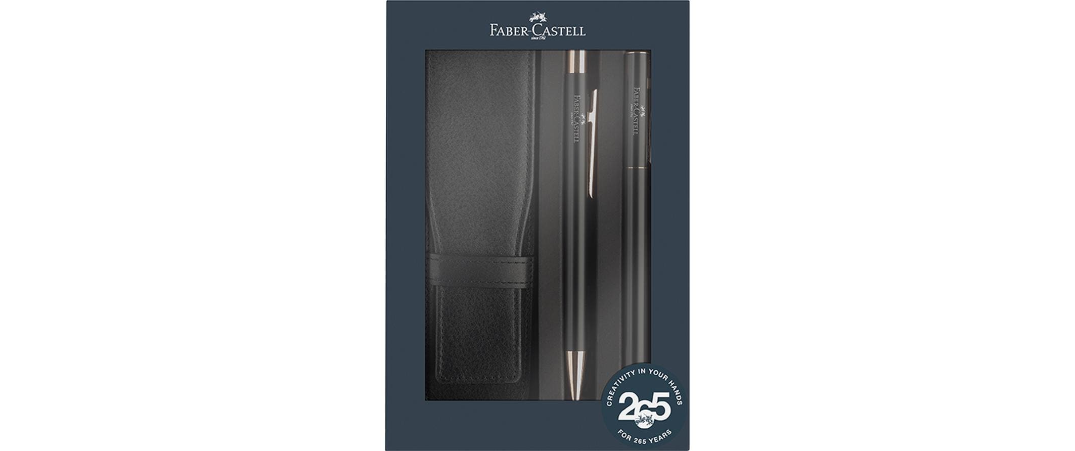 Faber-Castell Neo Slim Schreibset – Kugelschreiber, Schwarz, Mittel