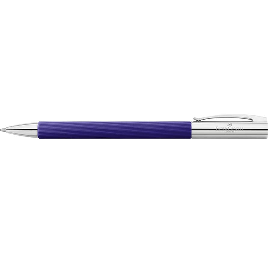 Faber-Castell Ambition Kugelschreiber – Schwarz, Spitze 0,5 mm, Violett, dokumentenecht, nachfüllbar