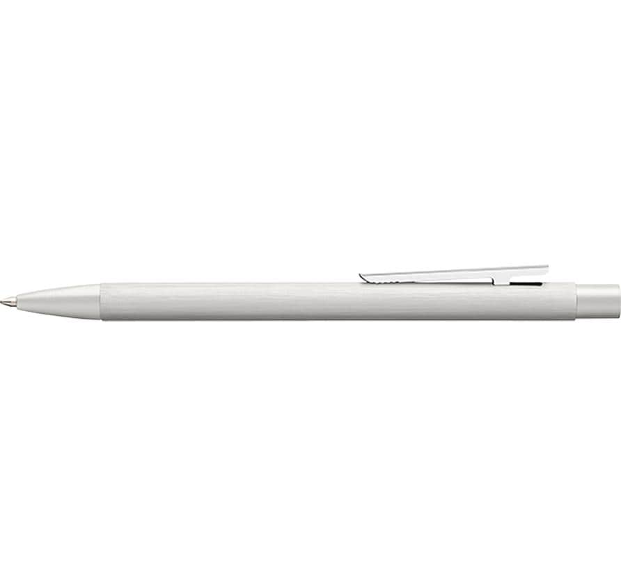 Faber-Castell Neo Slim Aluminium Kugelschreiber – Schwarz, Spitze 0,5 mm, Silber, dokumentenecht, nachfüllbar