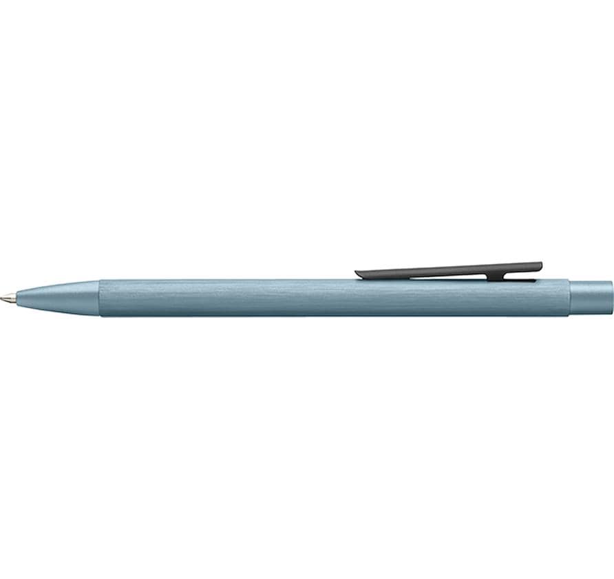 Faber-Castell Neo Slim Aluminium Kugelschreiber – Schwarz, Spitze 0,5 mm, Blau, dokumentenecht, nachfüllbar