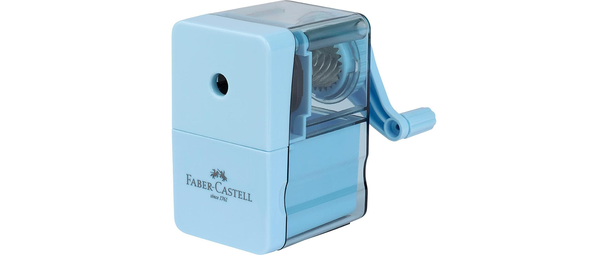 Faber-Castell Spitzdose – Ø 8,4 mm – Kunststoff/Metall – Hellblau