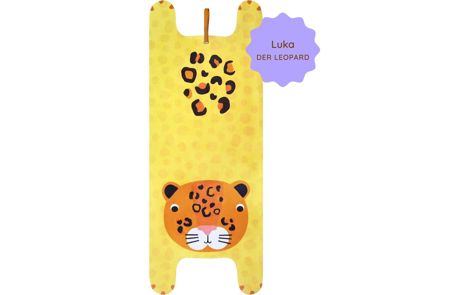 Yogitier Kinder-Yogamatte, 155 × 60 cm – Gelb, Naturkautschuk