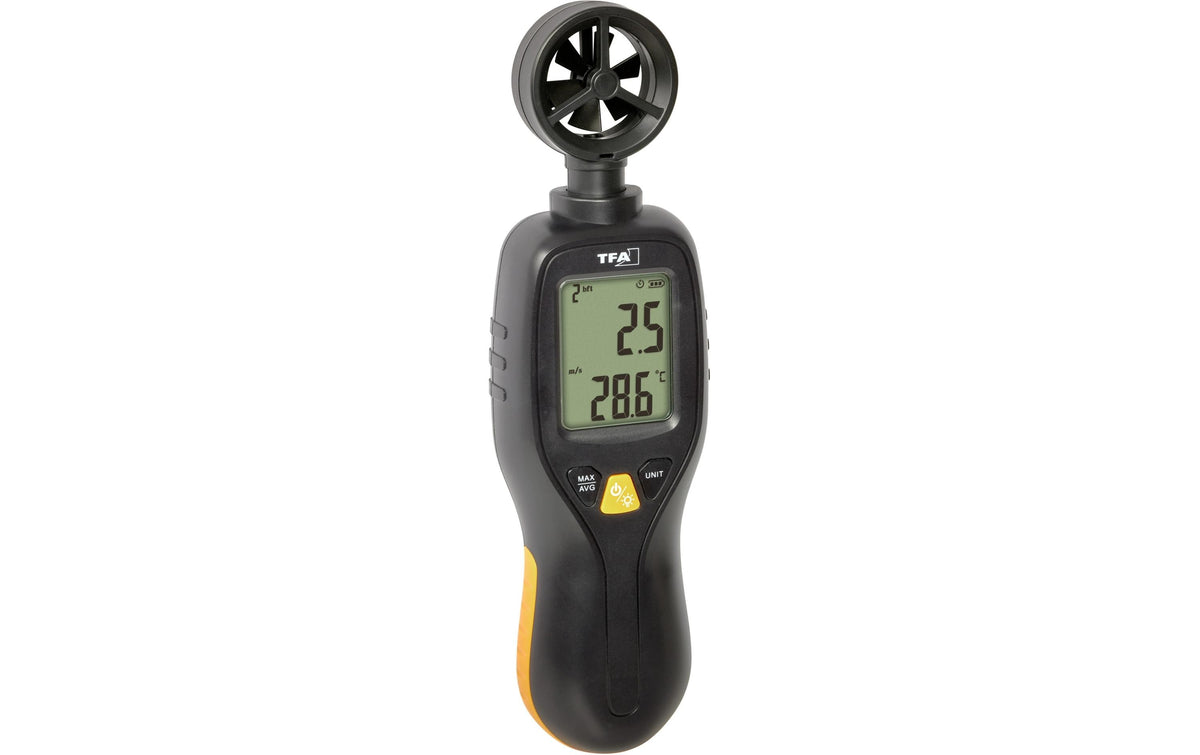 TFA-Dostmann TFA Dostmann – Anemometer – Windgeschwindigkeit, LCD-Display, Temperatur bis 50 °C