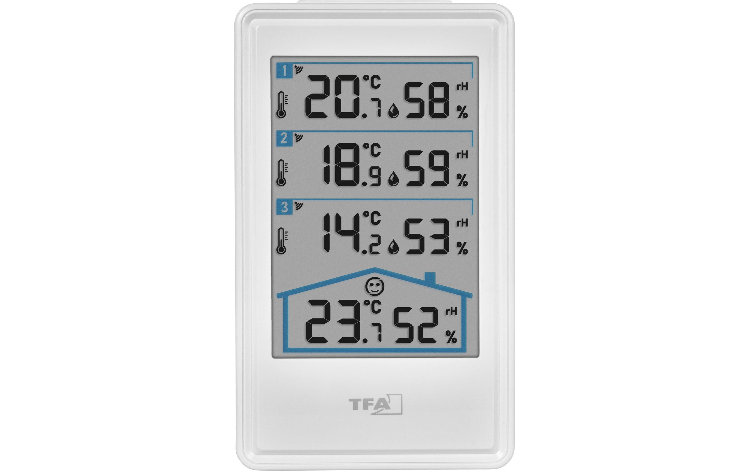 TFA-Dostmann TFA Dostmann – Thermo-/Hygrosensor, Funk, inkl. Sender – Weiss