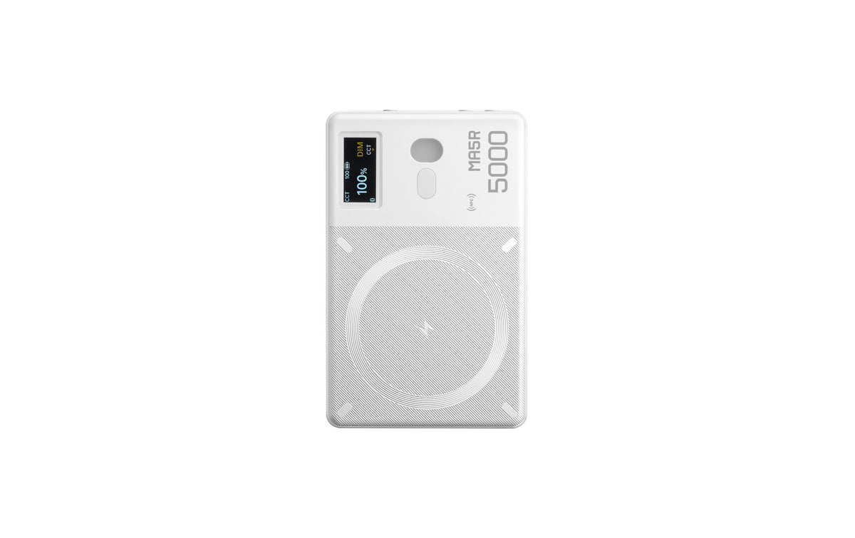 Godox MA5GR Streaming-Licht – LiPo-Akku, 1800–10000 K, RGB, dimmbar – für Smartphone – Weiss