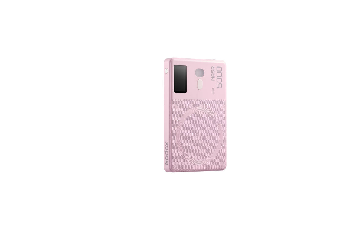 Godox MA5GR LED-Licht – RGBW, 1800–10000 K, Li-Ion, magnetisch – für Smartphone – Rosa