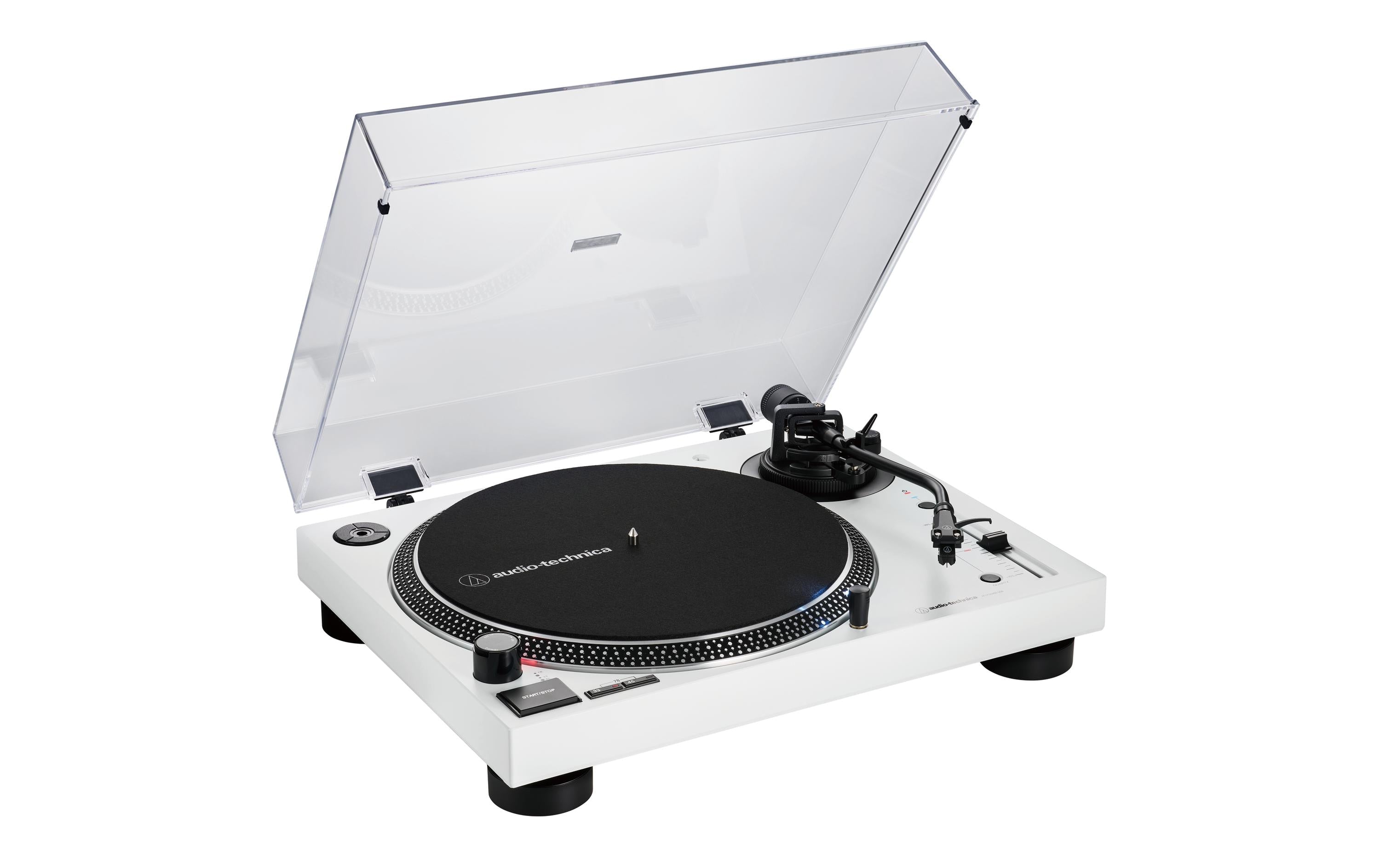 Audio-Technica AT-LP120XUSBWH – Plattenspieler (Direktantrieb), Phono-Vorverstärker, 33⅓/45/78 U/min – Weiss