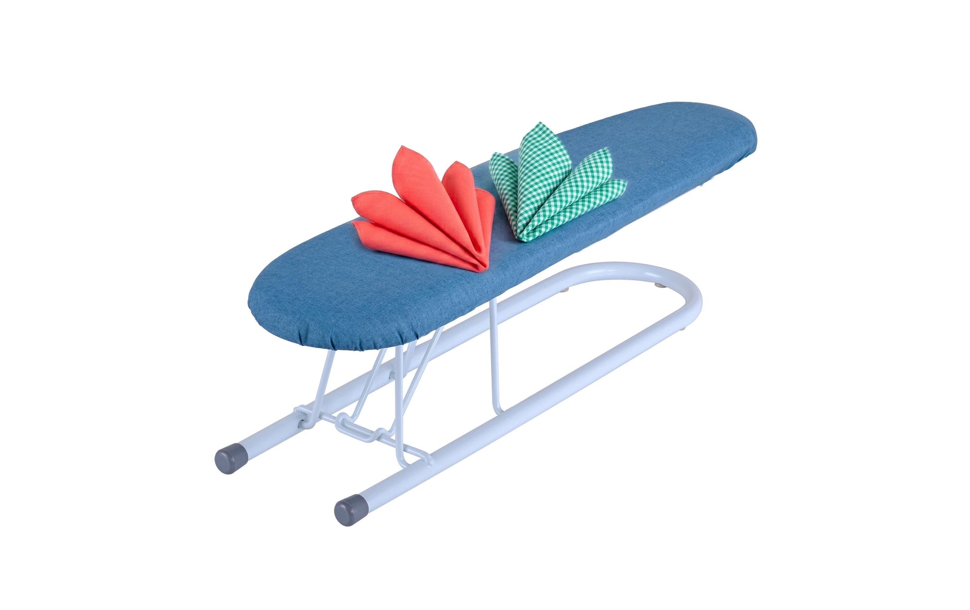 Relaxdays Ärmelbrett – Baumwolle, Kunststoff, Stahl – Blau/Weiss – 520 × 125 mm