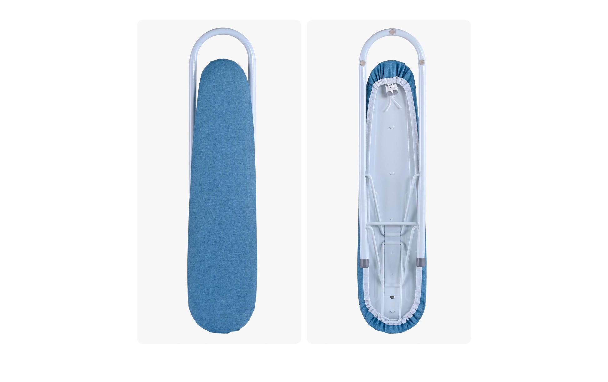 Relaxdays Ärmelbrett – Baumwolle, Kunststoff, Stahl – Blau/Weiss – 520 × 125 mm