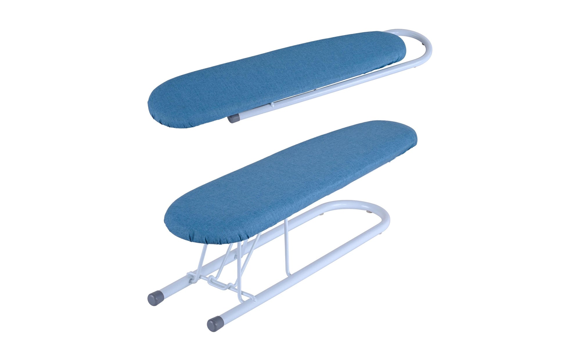 Relaxdays Ärmelbrett – Baumwolle, Kunststoff, Stahl – Blau/Weiss – 520 × 125 mm
