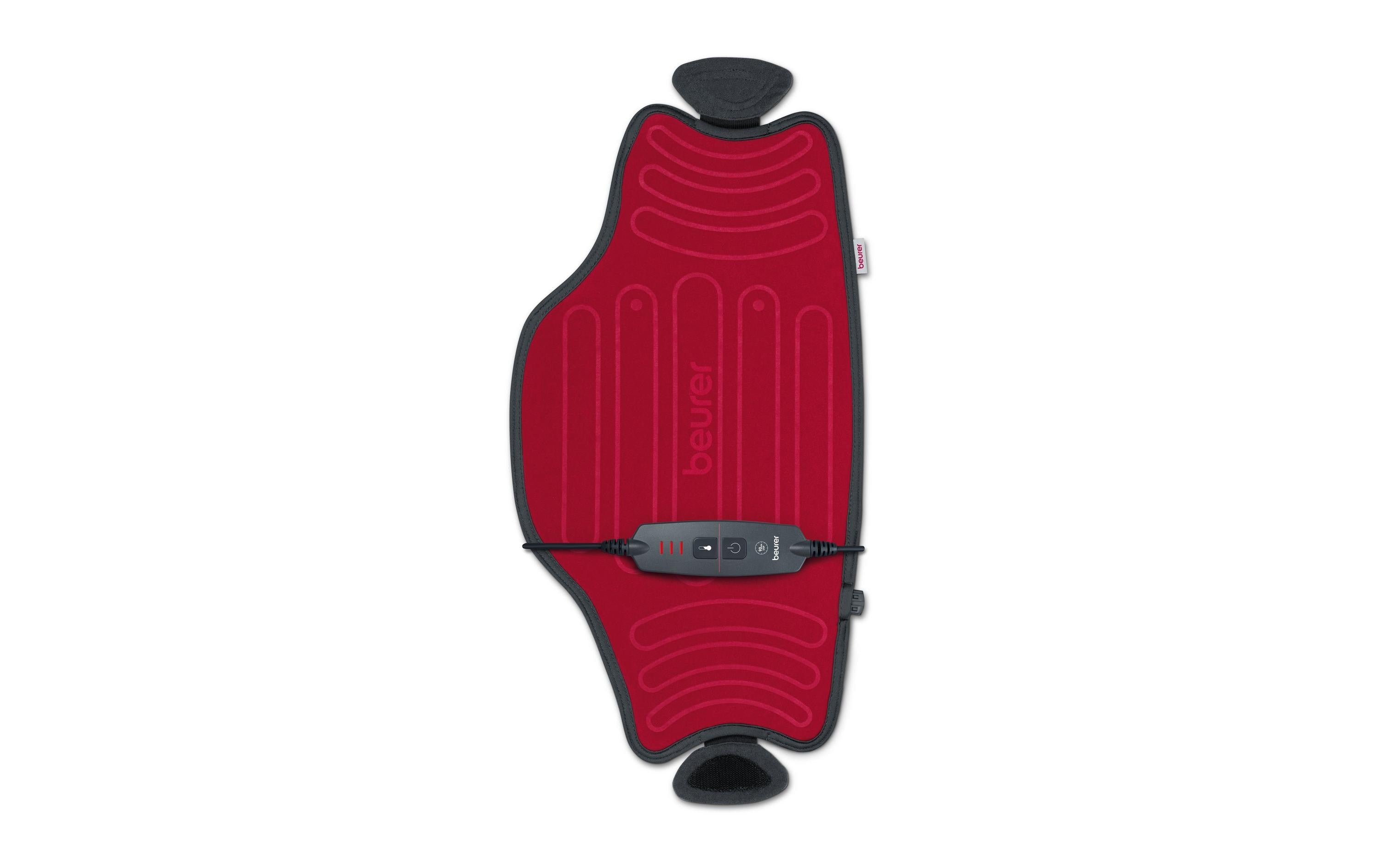 Beurer Heizkissen HK55 Easy Fix – 3 Betriebsstufen, 100 W – 59 × 30 cm – Rot, Schwarz – Samt