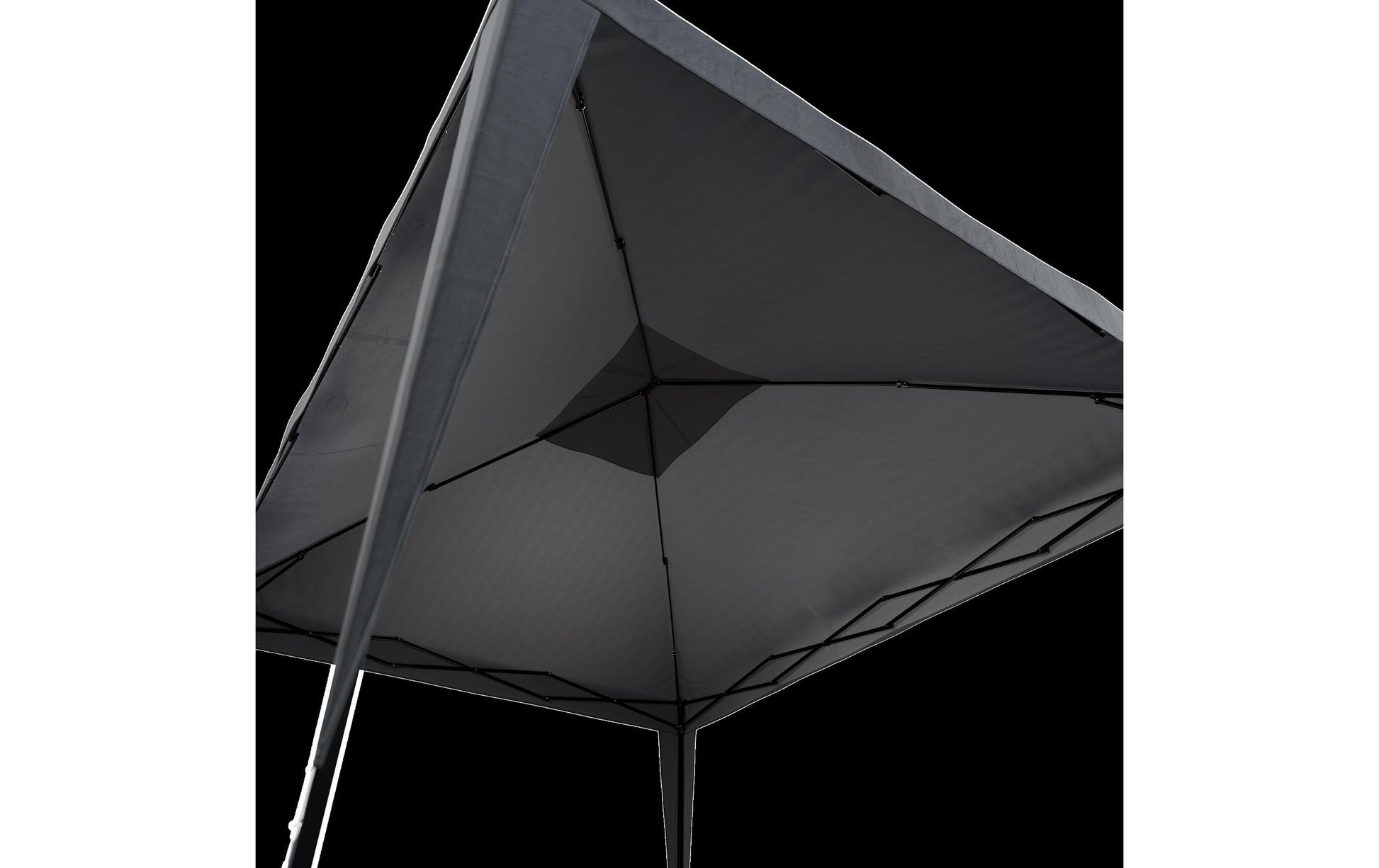 Tristar Pavillon 3 × 4 m – Polyester – Anthrazit – mit abnehmbaren Seitenwänden – 4000 × 2500 × 3000 mm