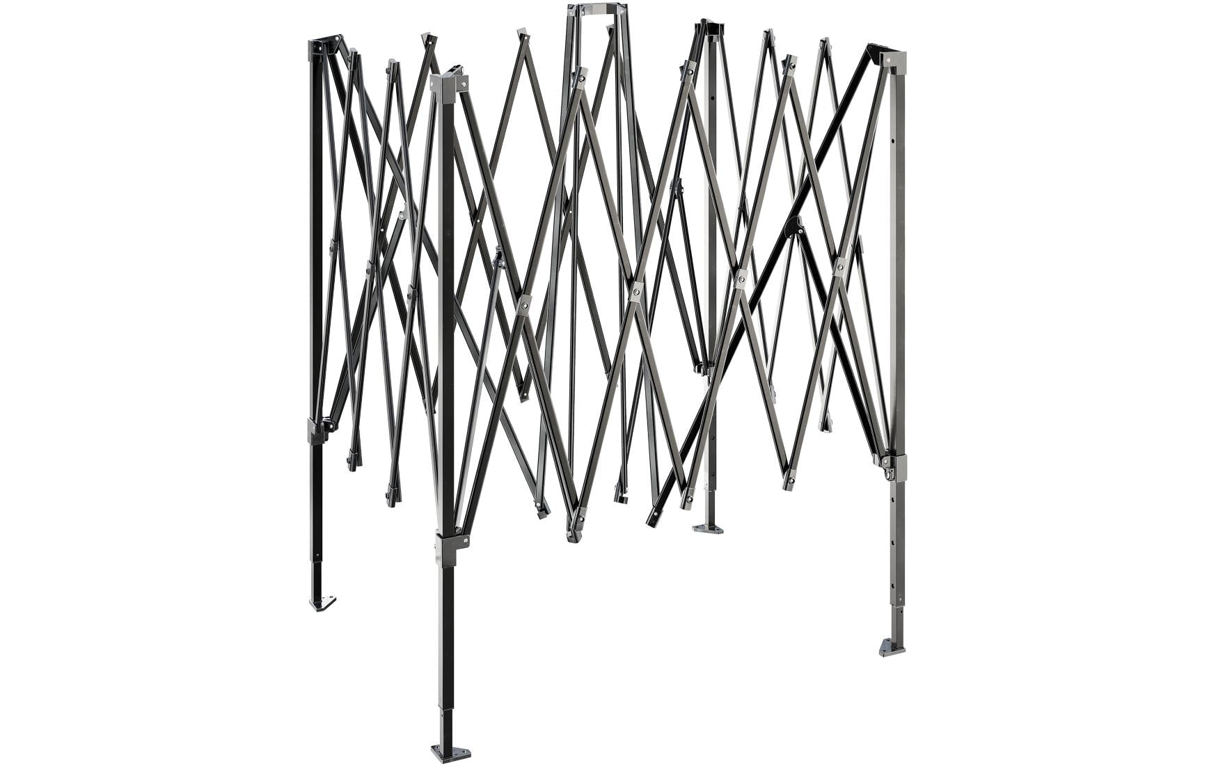Tristar Pavillon 3 × 4 m – Polyester – Anthrazit – mit abnehmbaren Seitenwänden – 4000 × 2500 × 3000 mm