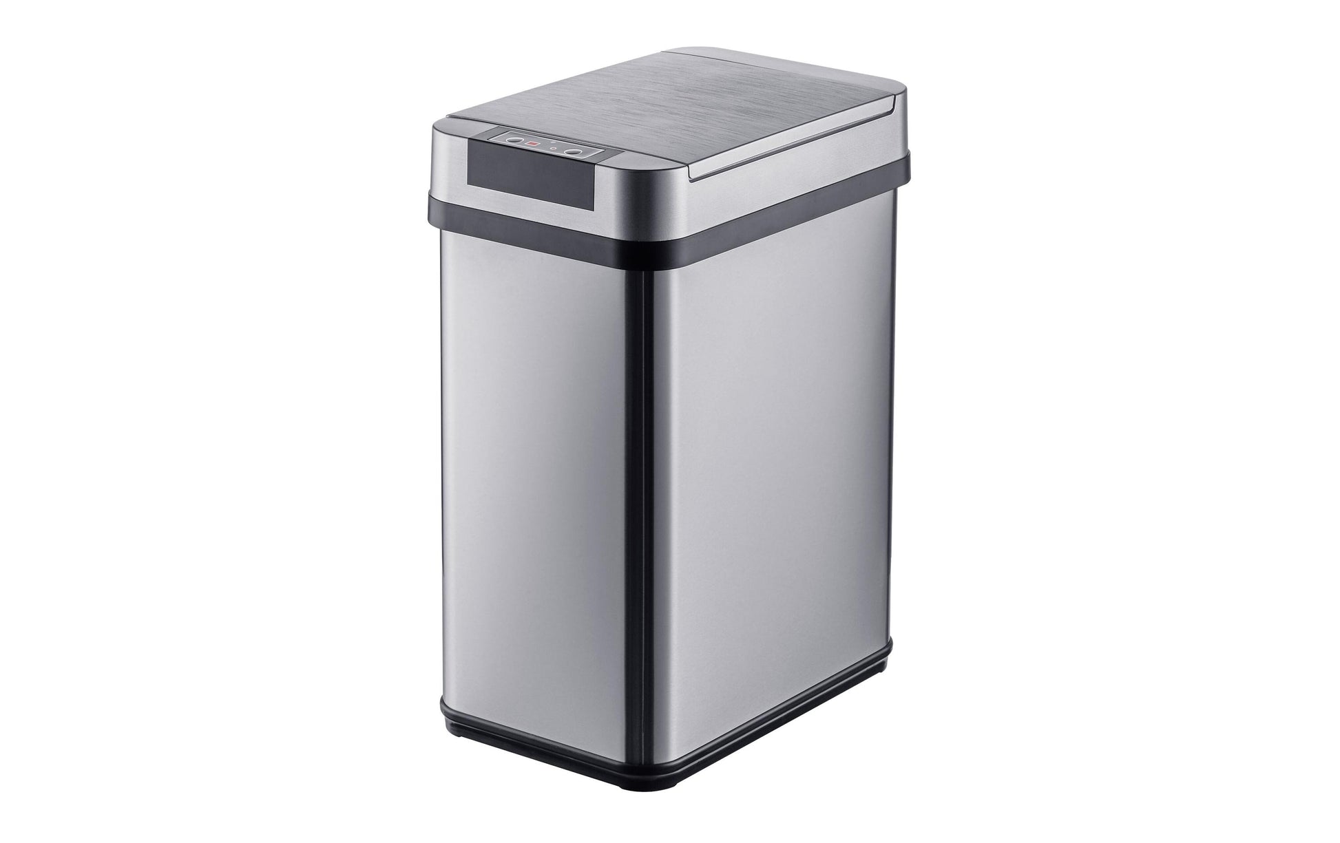 Relaxdays Sensor-Abfalleimer – 12 l – Edelstahl/Kunststoff, rechteckig