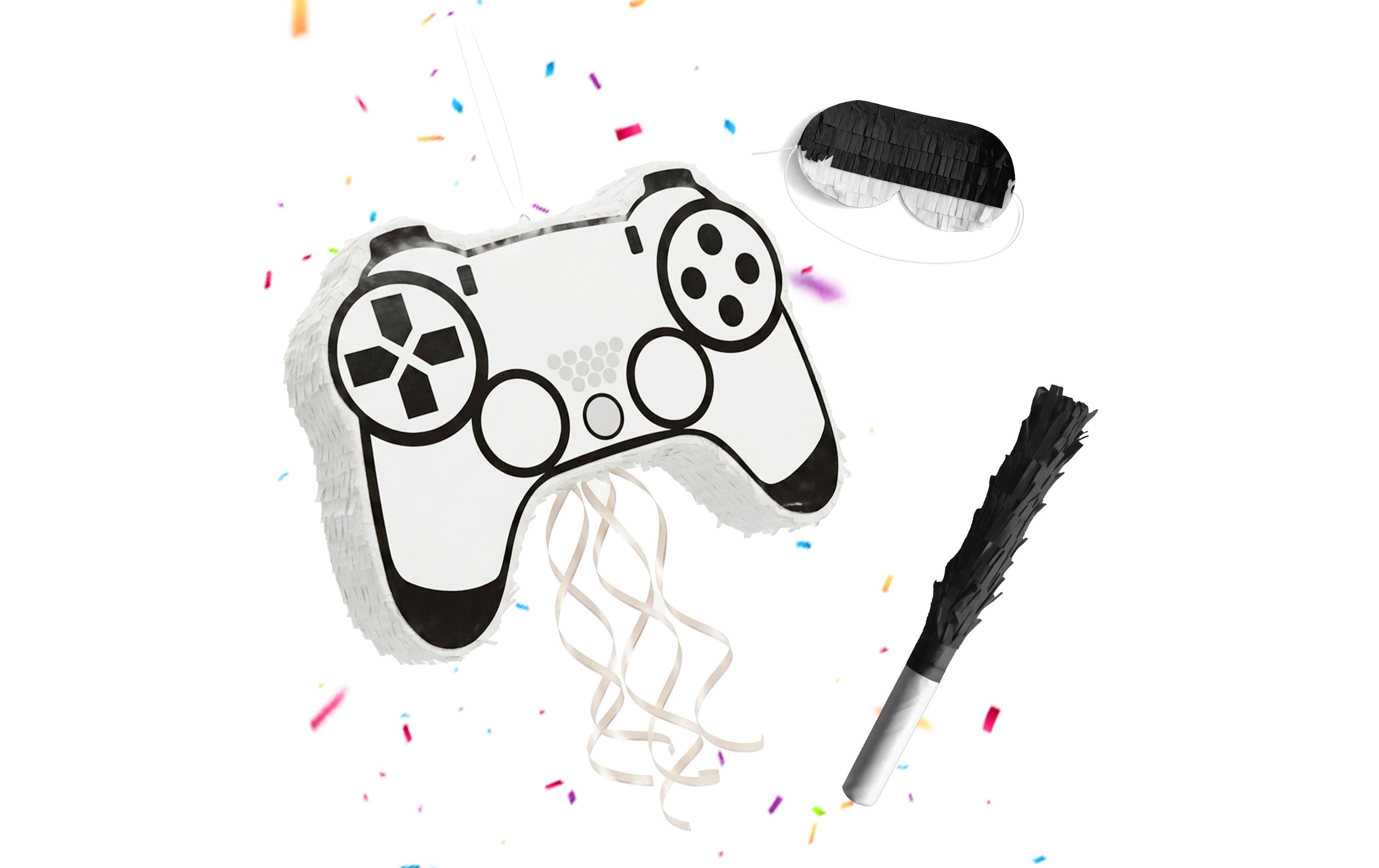 Relaxdays Pinata Gaming – mehrfarbig – 42 × 8 cm – Papier/Pappe/Kunststoff