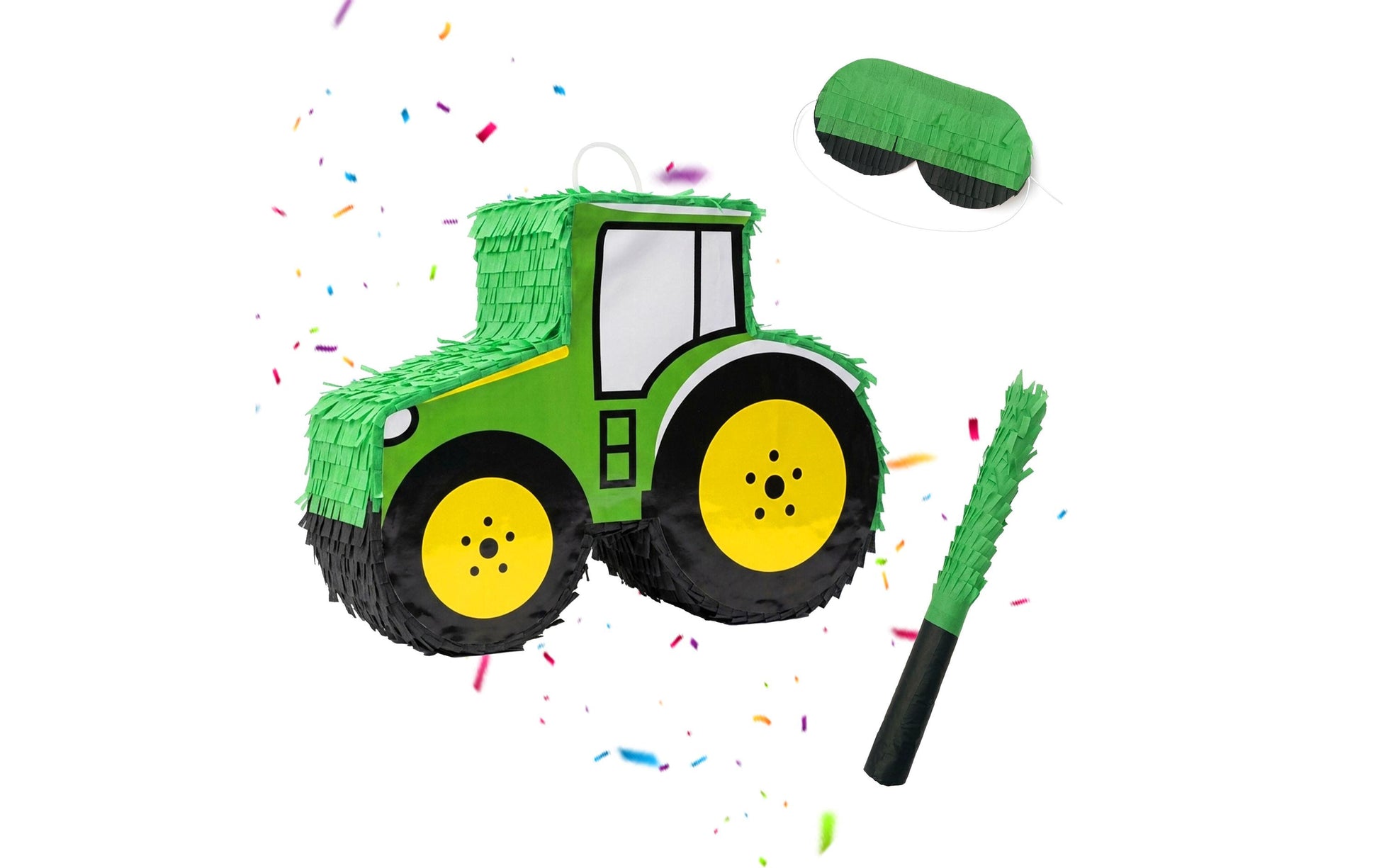 Relaxdays Pinata Traktor – mehrfarbig – 40 × 40 × 12 cm – Papier/Pappe/Kunststoff