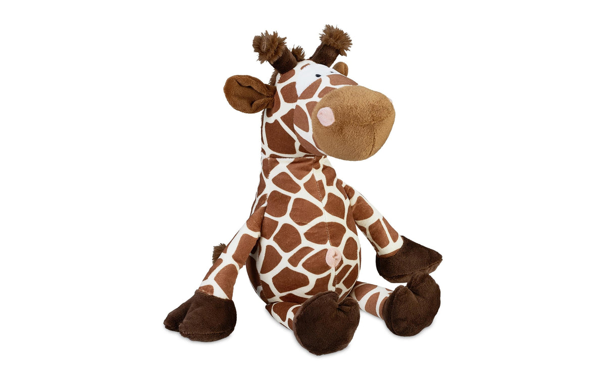 Relaxdays Türstopper Giraffe – Polyester/Kunststoff/Sand – Beige/Braun – 250 × 260 × 230 mm