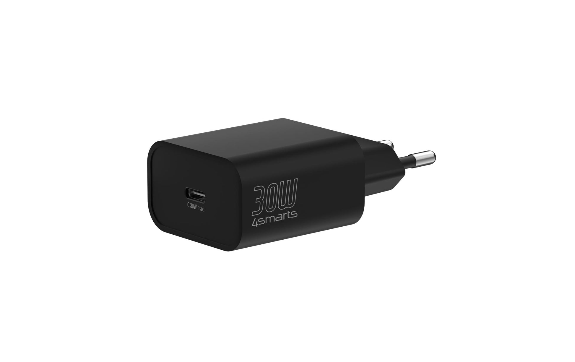 4smarts VoltPlug USB-Wandladegerät 30 W – USB-C×1, PD – Schwarz