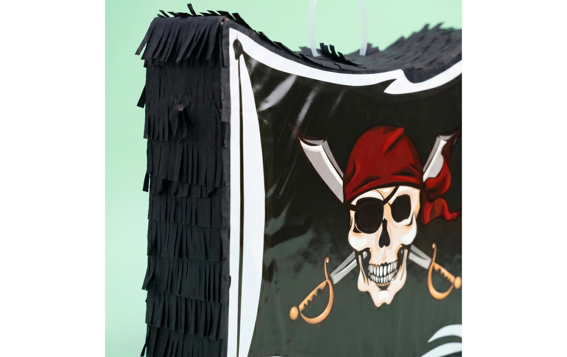 Relaxdays Pinata Pirat – Rot, Schwarz, Weiss – 40 × 35 × 8 cm – Papier/Karton/Kunststoff