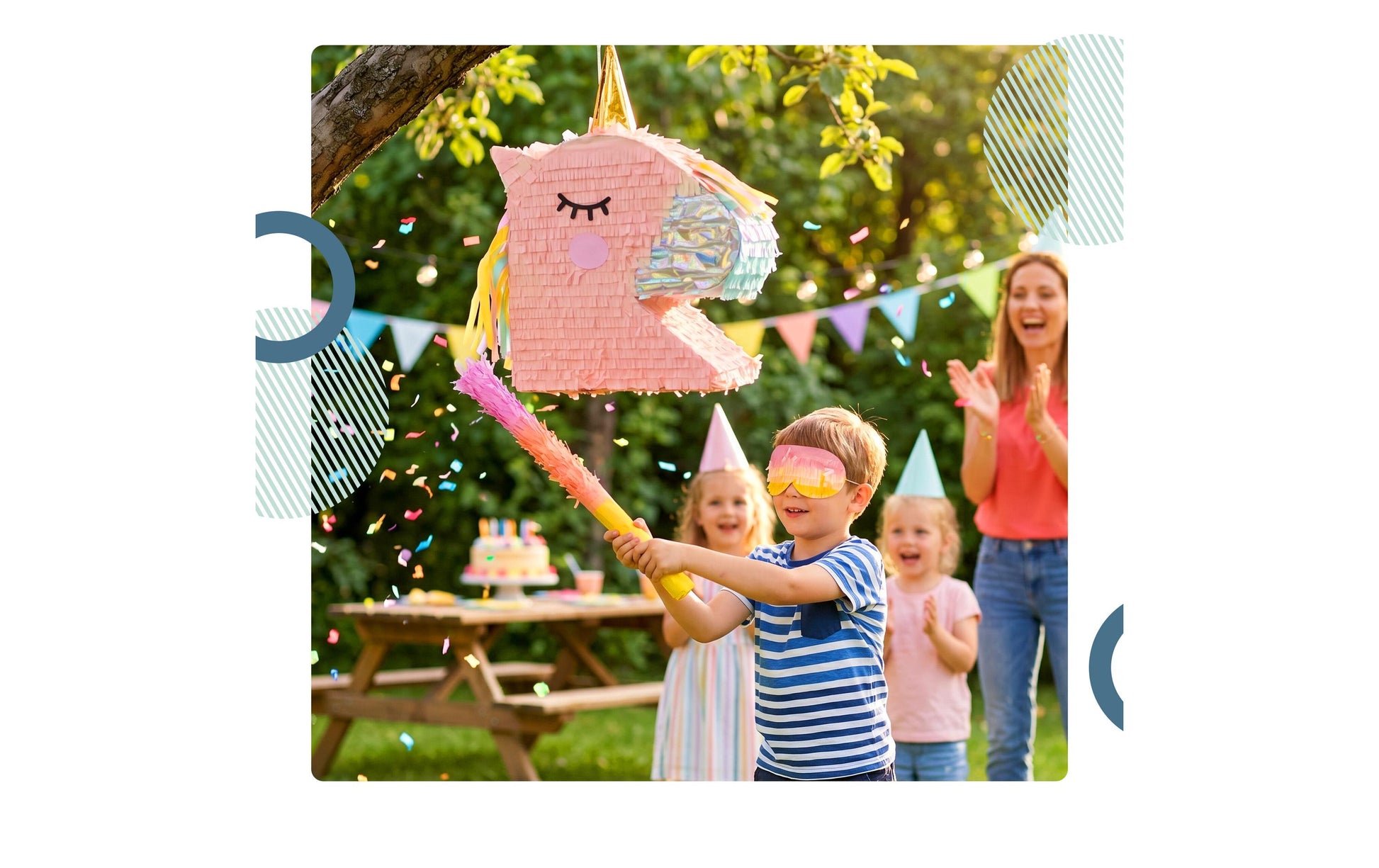 Relaxdays Pinata Einhorn – Gold, Rosa – 43 × 10 × 10 cm – Papier/Karton/Kunststoff