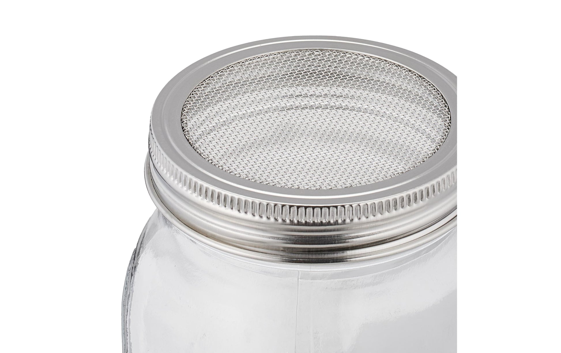 Relaxdays Vorratsdose 850 ml, 15 × 18 × 17,5 cm, Glas/Keramik/Edelstahl, transparent/weiss/silber