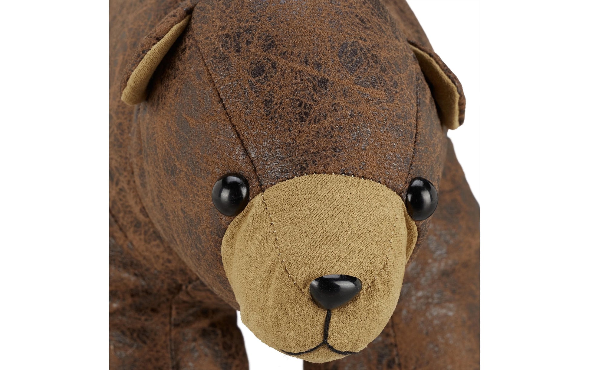 Relaxdays Türstopper Bär – 16 × 17 × 32 cm – Kunststoff & Polyester & Sand, braun