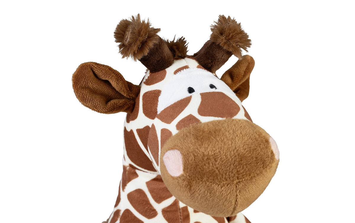 Relaxdays Türstopper Giraffe – Polyester/Kunststoff/Sand – Beige/Braun – 250 × 260 × 230 mm