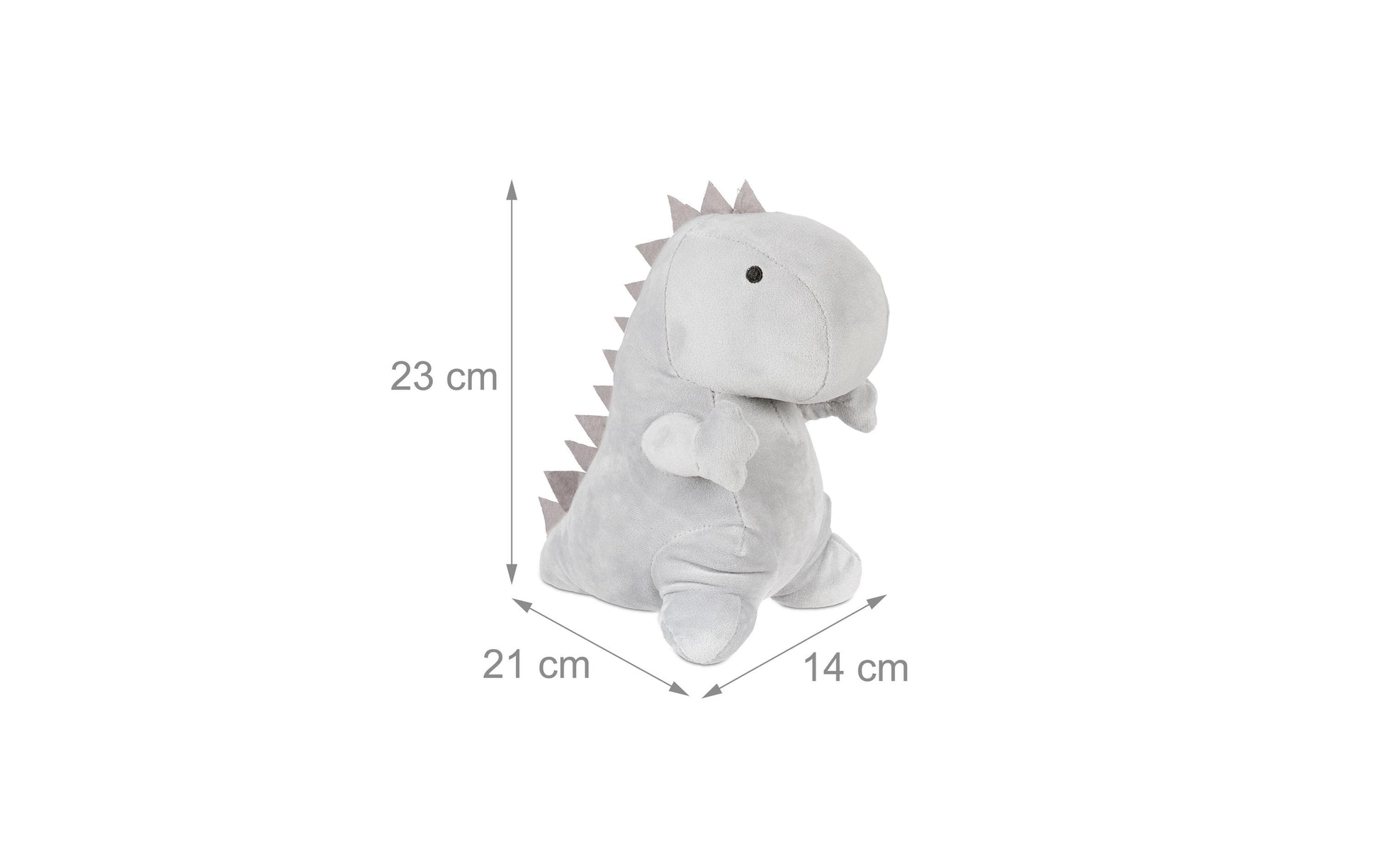 Relaxdays Dino Türstopper – Polyester/Sand – Grau – 140 × 230 × 210 mm