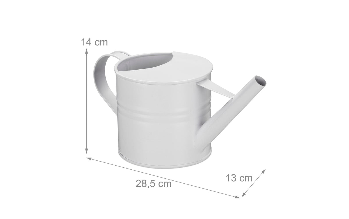 Relaxdays Giesskanne – 1300 ml – Eisen, Weiss