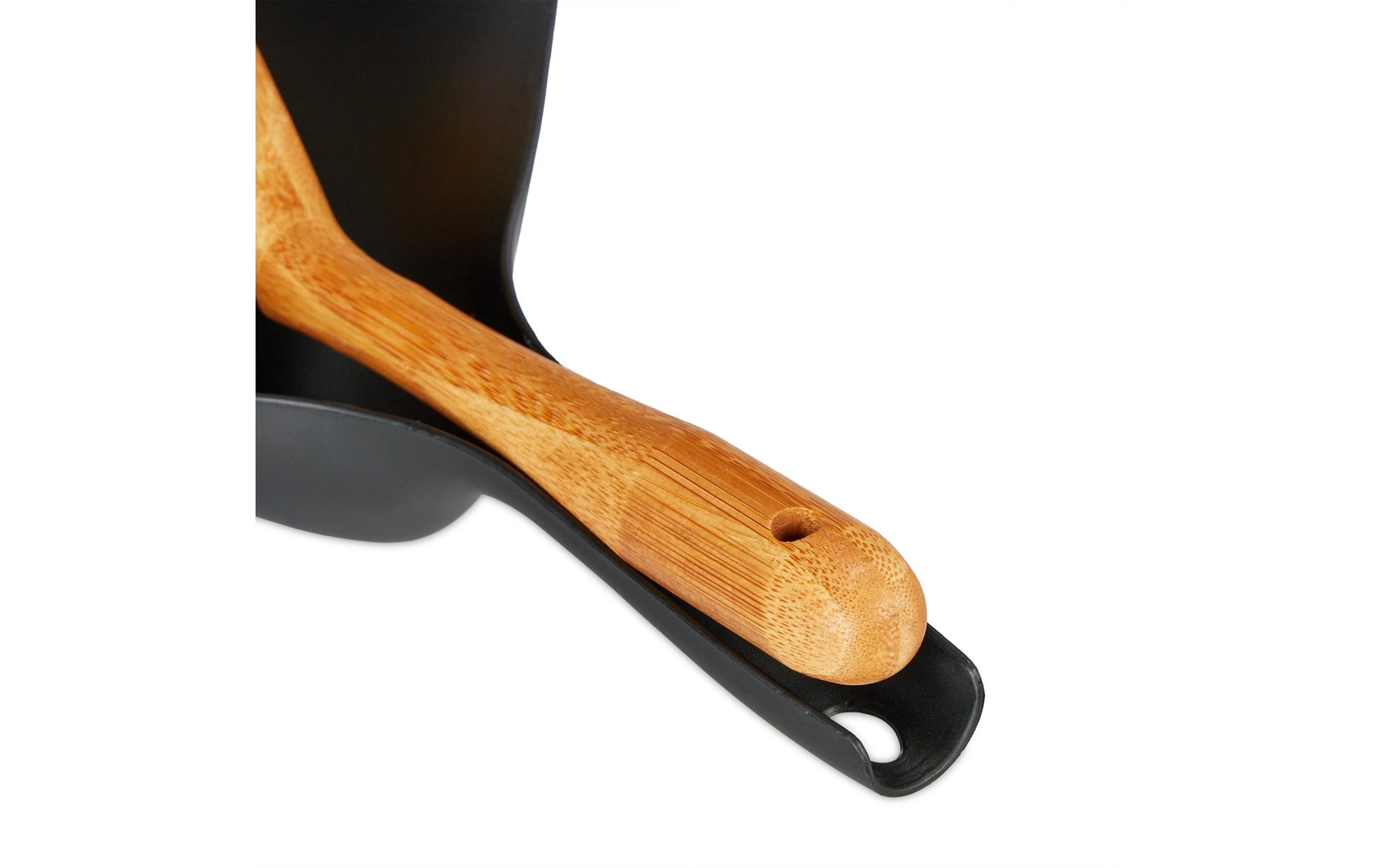 Relaxdays Kehrgarnitur – 25 cm, Bambus/Kunststoff, Schwarz/Braun, 2-teilig