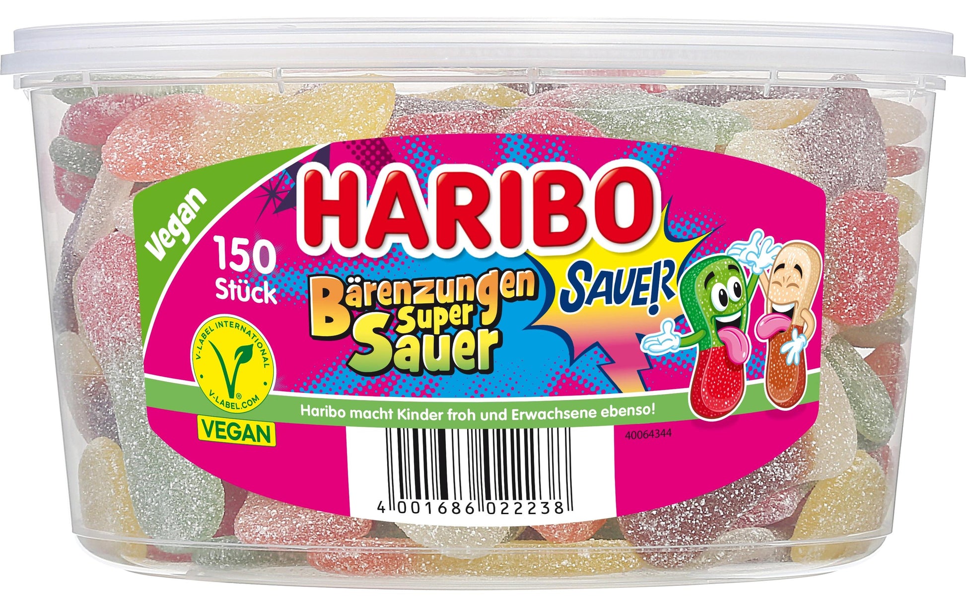 Haribo Bärenzungen Gummibonbons – Super Sauer – 1,35 kg